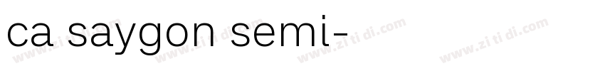 ca saygon semi字体转换